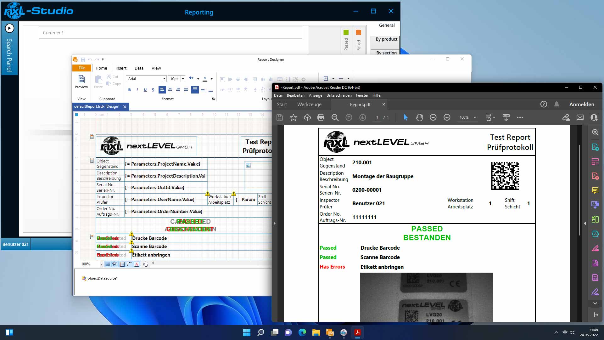 Reports and traceability